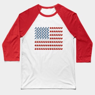 U.S. Flag of Birds Baseball T-Shirt